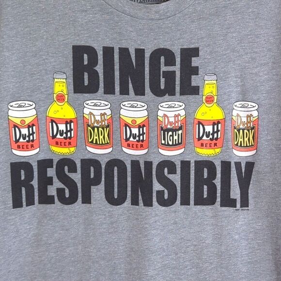 Universal Studios Florida Simpsons Duff Beer T-shirt Size L - Picture 2 of 6